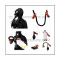 Preview: Deluxe NEORGA gasmask-zipperhood-system ULTIMATE-N with tube-set, sniffdildo, inhaler-set and rebreathing-bag-set